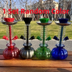 Juego de cachimba y Shisha acrílica con doble manguera de silicona - comprar en línea