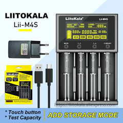 LiitoKala-batería recargable Lii-M4 18650, cargador inteligente de 3,7 V, 26650 - tienda en línea