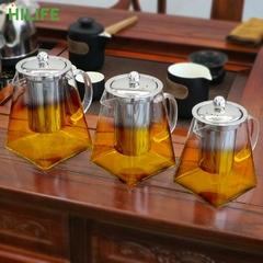 Infusor de té resistente al calor, tetera de vidrio transparente con infusor - Camposhop