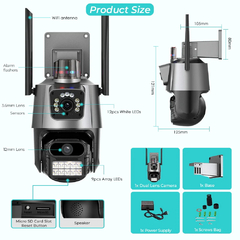 BESDER-cámara de seguridad IP para exteriores, dispositivo de vigilancia CCTV