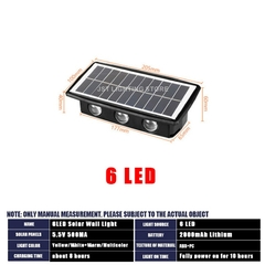 Lámpara de pared LED Solar de brillo fuerte, impermeable, decoración de patio - comprar en línea