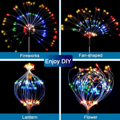 Luces LED solares de fuego artificiales para exteriores en internet