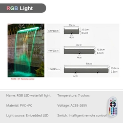 Imagen de Luces de cascada acrílicas para decoración, cortina de agua para pared