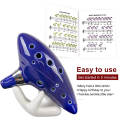 Ocarina-instrumento Musical de cerámica de Alto C, 12 tonos - tienda en línea