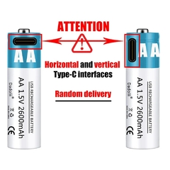 Batería recargable de iones de litio, pila AA y AAA de 1,5 V, 2600mAh, Entrega a 70 dias aprox - comprar en línea