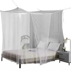 Toldo de poste de cuatro esquinas para estudiante, mosquitera de cama tamaño Ki