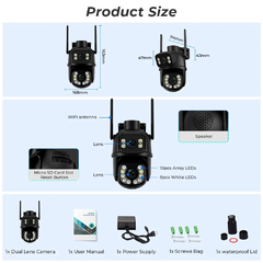 Imagen de Protección de seguridad camara vigilancia wifi iptCámara IP de doble lente