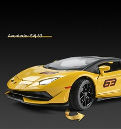 Lamborghinis-Coche de juguete de aleación modelo aventurador SVJ63 - Camposhop