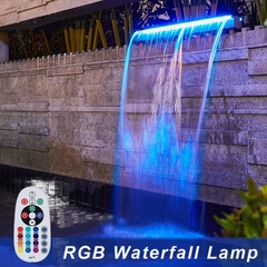 Luces de cascada acrílicas para decoración, cortina de agua para pared