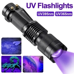 Linterna LED UV portátil, Mini linterna ultravioleta impermeable con zoom - Camposhop