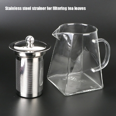 Infusor de té resistente al calor, tetera de vidrio transparente con infusor - Camposhop