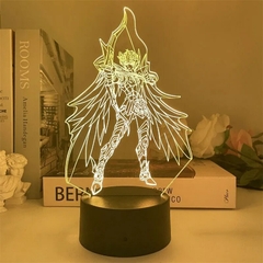 Saint Seiya-Lámpara de noche 3D, lámpara LED de Anime, caballeros del zodiaco - comprar en línea