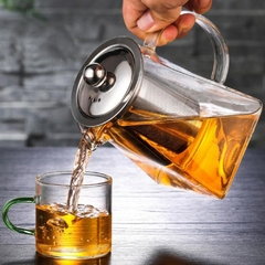 Infusor de té resistente al calor, tetera de vidrio transparente con infusor - Camposhop