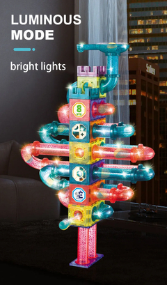 Bloques magnéticos LED para niños, pista de construcción, Bola de cuentas, ju - Camposhop