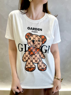 T-SHIRT COM ESTAMPA DE URSO | BRANCA - comprar online