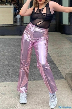 Pantalon Metalico Rosa