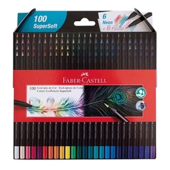 LAPICES DE COLORES FABER CASTELL SUPERSOFT X 100