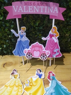 Adorno para torta Princesas de Disney