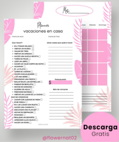 PLANNER VACACIONES EN CASA