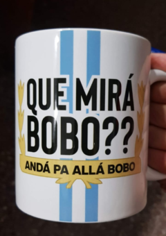 Taza Cerámica Messi Qué Mirá Bobo?