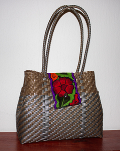 Bolsa Tejida Flor - tienda en línea