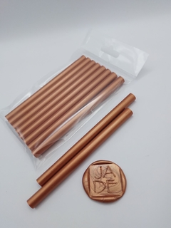 Barras de silicón lacre color cobre - Paquete de 8 barras.