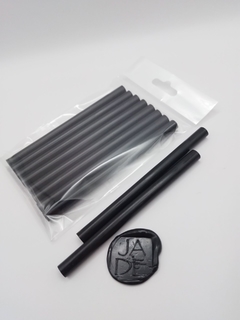 Barras de silicón lacre color negro - Paquete de 8 barras.