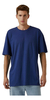 Camiseta Streetwear Lisa Oversized 100% Algodão Azul Marinho