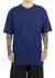 Camiseta Streetwear Lisa Oversized 100% Algodão Azul Marinho - comprar online