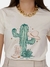 Camiseta Feminina Texas World Cactus Off White - comprar online