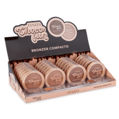 BRONZER COMPACTO CHOCO FUN C/24 - FENZZA (FZ34034)