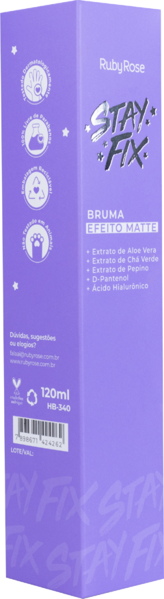 BRUMA EFEITO MATTE STAY FIX C/12 - RUBY ROSE (HB-340) - ESPAÇO MAKE FRANQUEADOS