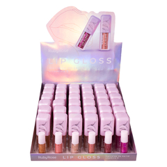 LIP GLOSS COM GLITTER 01 AO 06 C/36 - RUBY ROSE (HB-8234)