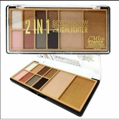 PALETA DE SOMBRAS E ILUMINADOR C/24 - MISS FRANCE (MF-8554)