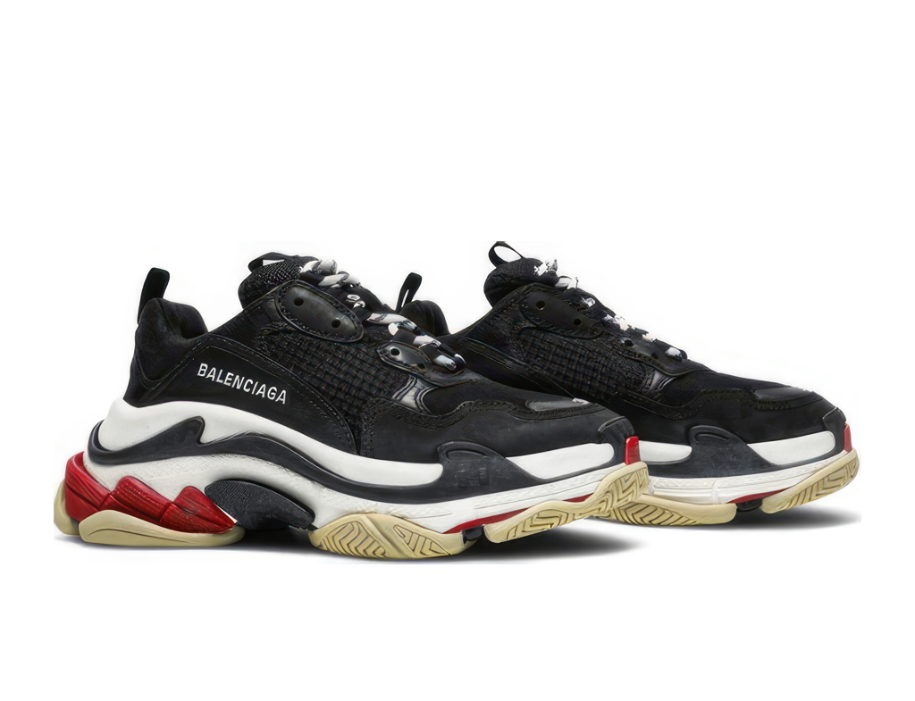 Balenciaga Triple S Sneaker Black Red Beast Store