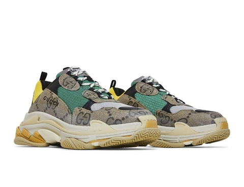 Green and yellow balenciaga triple s cheap