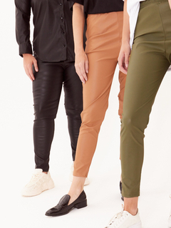 Pantalon simil Café - comprar online