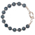 PP071-SD Pulsera labradorita gris 8mm y plata 925