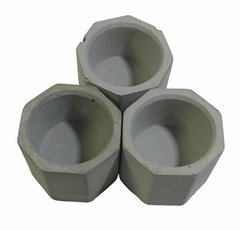 Mini Vasinho de Concreto Rustico para Velas e Suculentas 5,5 X 5,5 x 4,7 cm