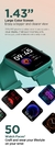 Amazfit bip Global Original u pro Smartwatch run tela 1.43 Polegada 50 Relógio na internet