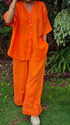 Conjunto Lino Naranja en internet