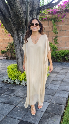 Vestido kaftan Beige