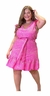 Vestido Plus Size em Laise Bordado Pink - comprar online