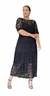 Vestido Plus Size Renda Algodão Midi - comprar online