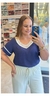 Blusa Plus Size Lisa Decote V Detalhes em Renda