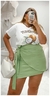 Conjunto Plus Size T-Shirt Coconut e Short Saia Envelope - Helena Plus