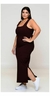 Vestido Plus Size Canelado Midi - loja online