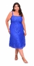 Vestido Plus Size em Renda Azul