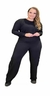 Conjunto Plus Size de Moletinho Preto