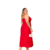 Vestido Midi Plus Size Fenda Vermelho na internet